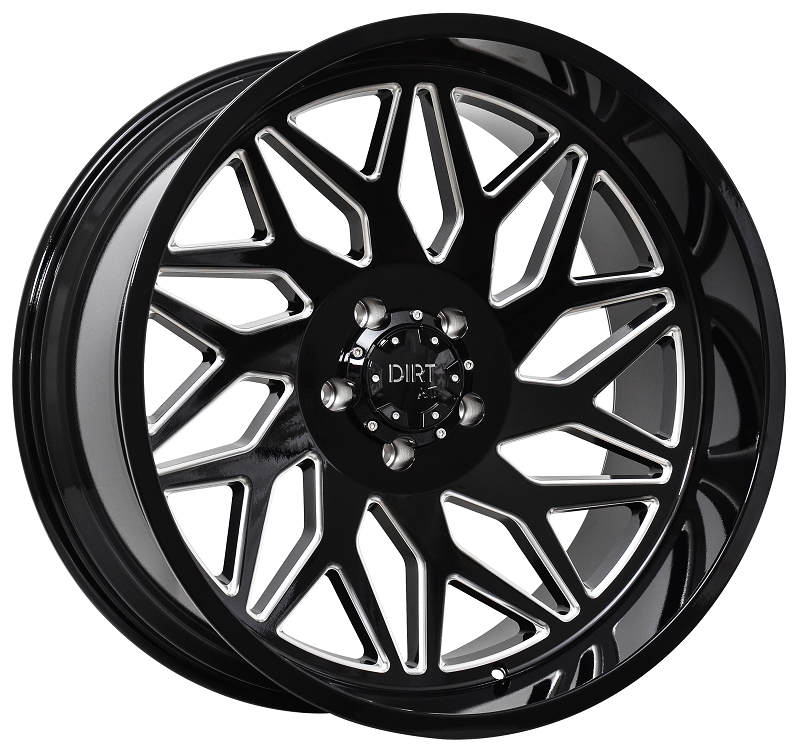 Dirt-AT D55 milled 24 inch Glossblack 12J ET-42 6x139.7