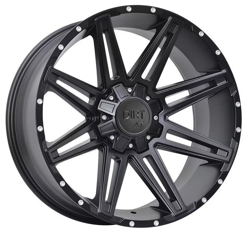 Dirt-AT D88 Wide 22 inch Satin Black Milled 6x139.7