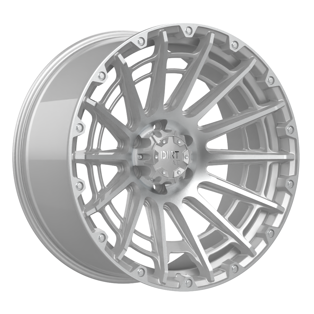 Dirt-AT D56 Silver Machined face 22 inch Grey / Silver 9.5J ET20 6x139.7