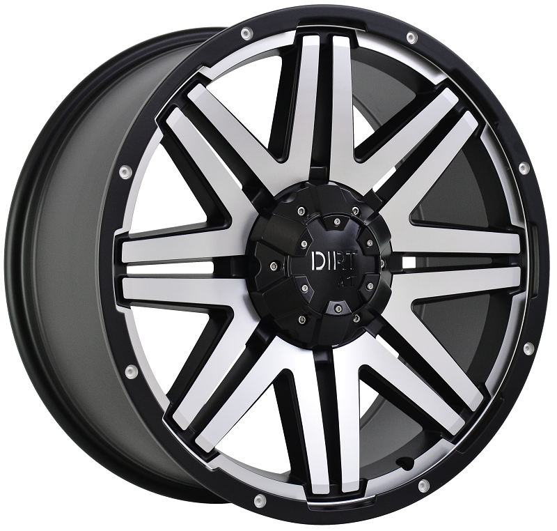 Dirt-AT D68 machined face 20 inch Flatblack 9J ET25 6x114.3
