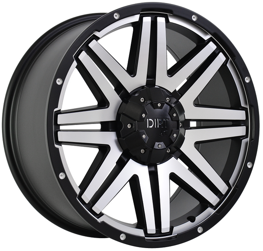 Dirt-AT D68 gefreesd oppervlak 20 inch Matzwart 9J ET25 6x114.3