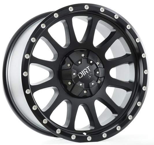 Dirt-AT D95 gefreesde klinknagels 18 inch Flatblack 9J ET20 5x139.7