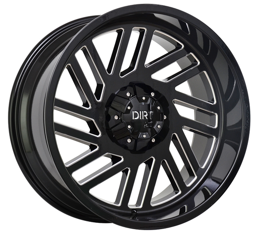 Dirt-AT D57 gefreesd 20 inch Glanzend zwart 10J ET-12 5x139.7