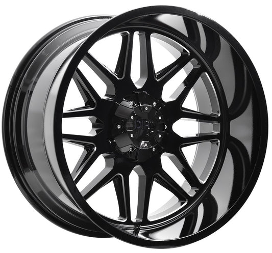 Dirt-AT D59 gefreesd 20 inch glanzend zwart 10J ET-20 5x139.7