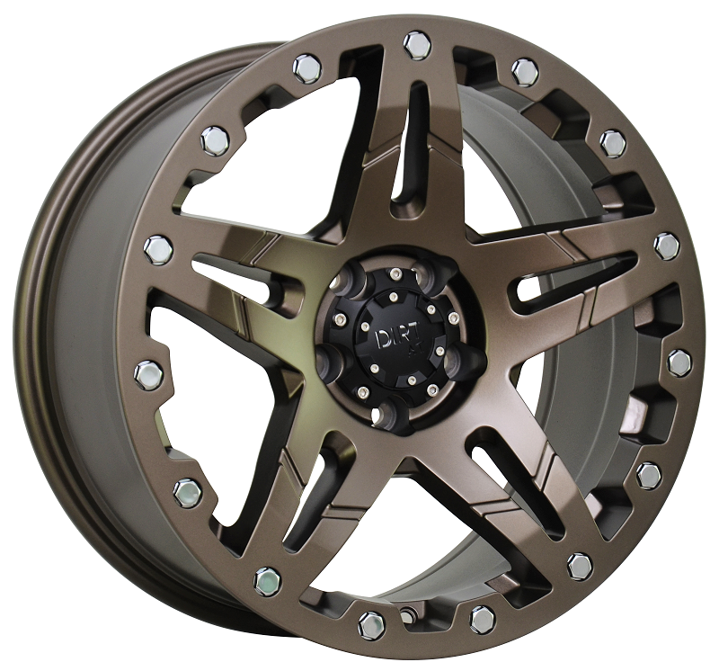 Dirt-AT D66 Chrome rivets 18 inch Bronze 9J ET25 6x139.7