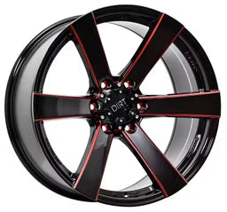 Dirt-AT D91 20 inch Gloss Black Red 6x114.3 — wheel for bestelwagens en campers | Loodys
