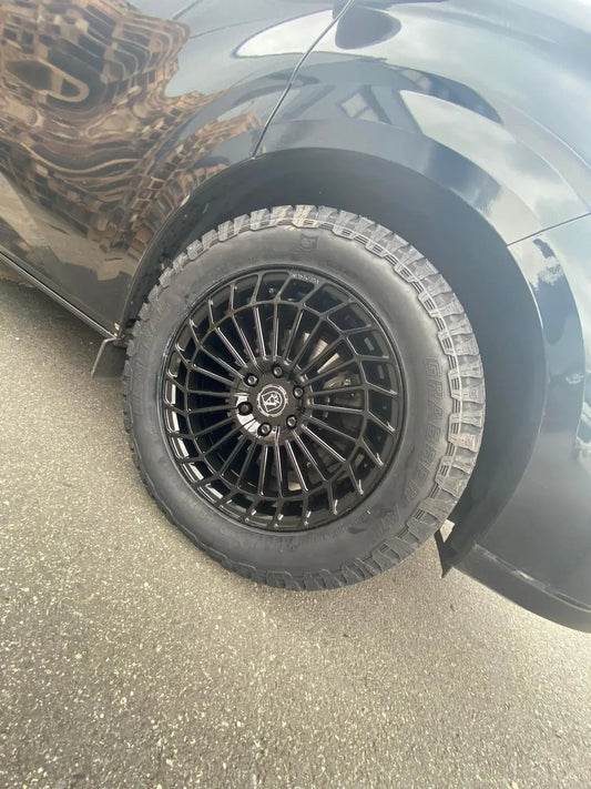 Fox WX1 18 inch Satin Black 6x120 — wheel for bestelwagens en campers | Loodys