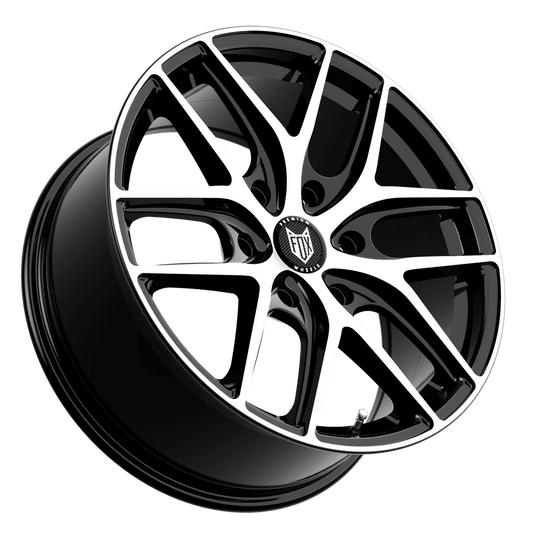 Fox WX3 18 inch Polish Black 6x120 — wheel for Volkswagen T7 and Ford Transit (2024 - present) | Loodys