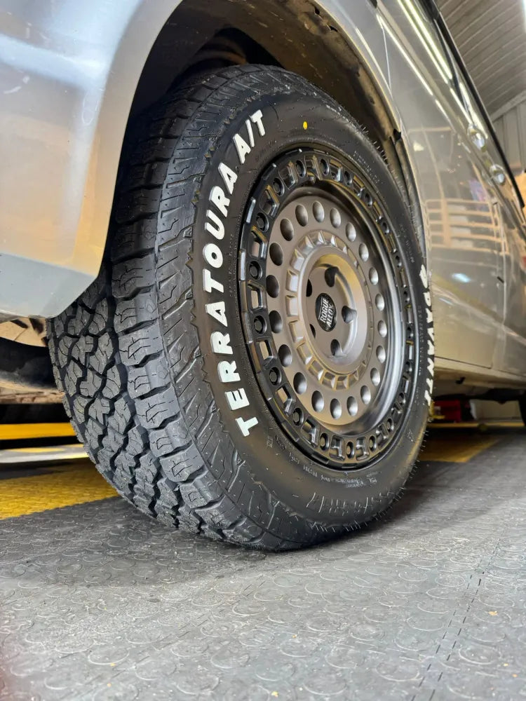 Complete Wheel Set — Rogue Rocky 16 inch Satin Grey 5x130 (Ducato Maxi / Boxer / Jumper Maxi)