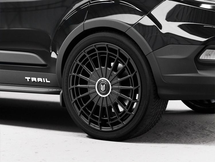 Fox WX1 18 inch Satin Black Silver Lip 5x120 — wheel for Volkswagen T5, T6, T7, Crafter II (2017 - present) and MAN TGE | Loodys