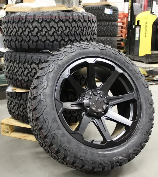 Dirt-AT D44 wide 22 inch Satin Black 5x139.7 — wheel for bestelwagens en campers | Loodys