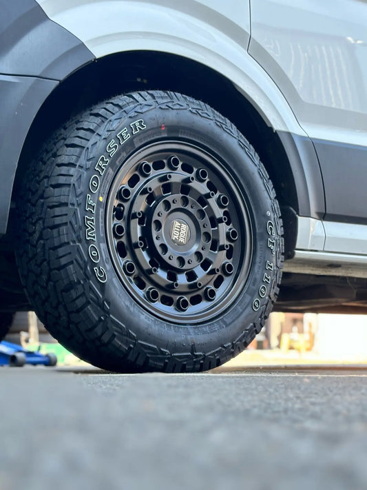 Complete Wheel Set — Rogue CC1 17 inch Satin Black 5x120 (Crafter II / MAN TGE)