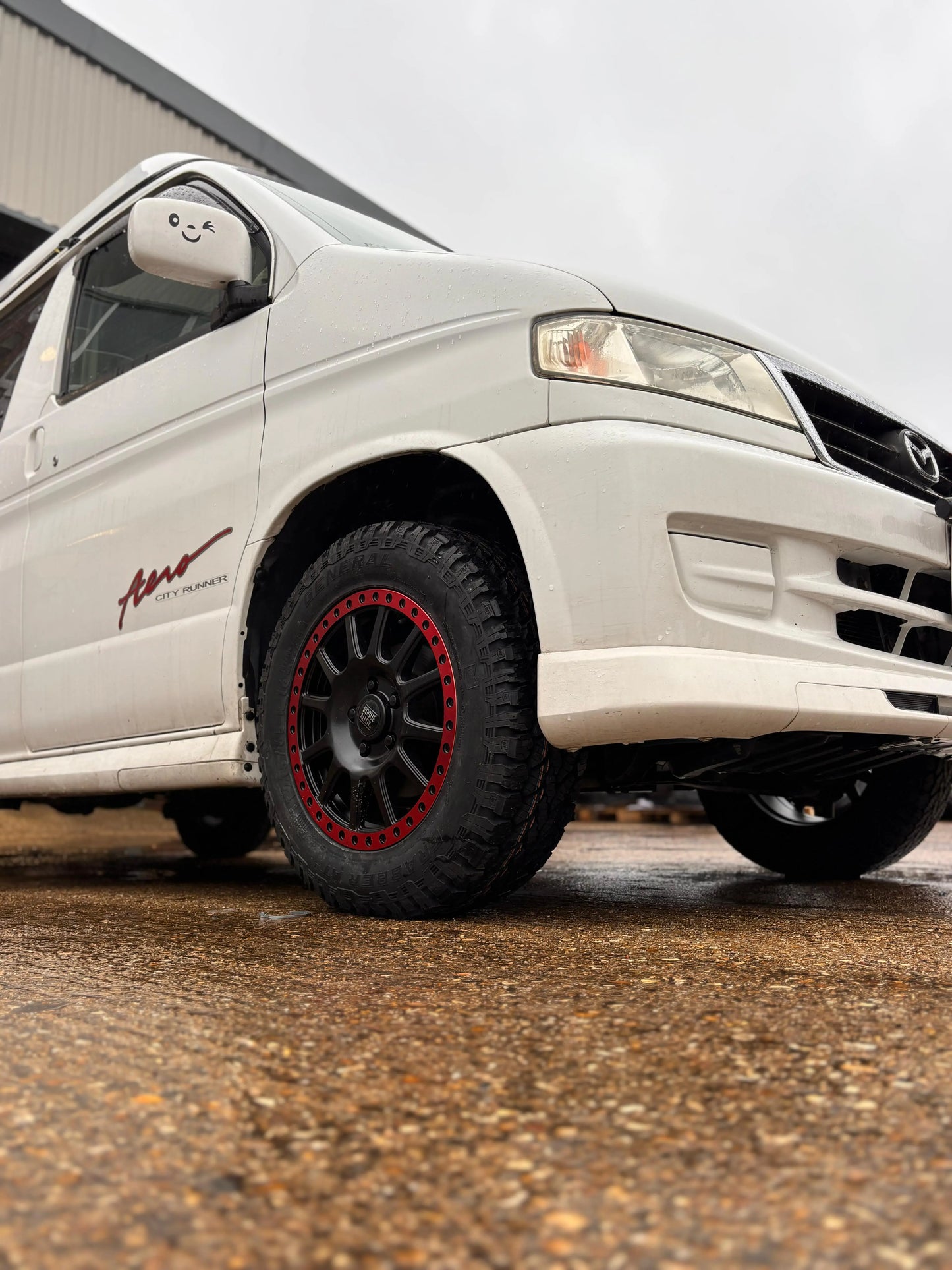 Rogue George 16 inch Satin Black Red Lip 6x130