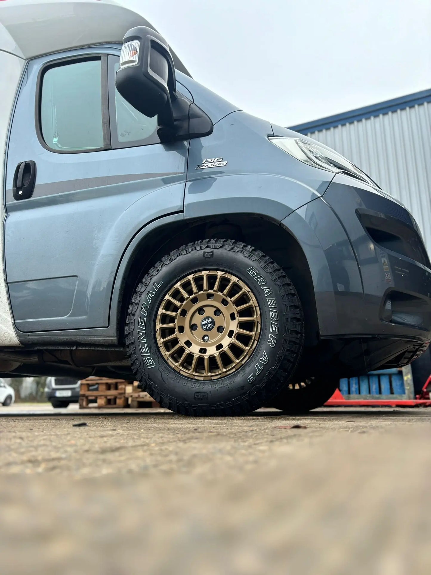 Complete Wheel Set — Rogue LCX 16 inch Satin Bronze 5x130 (Ducato Maxi / Boxer / Jumper Maxi)