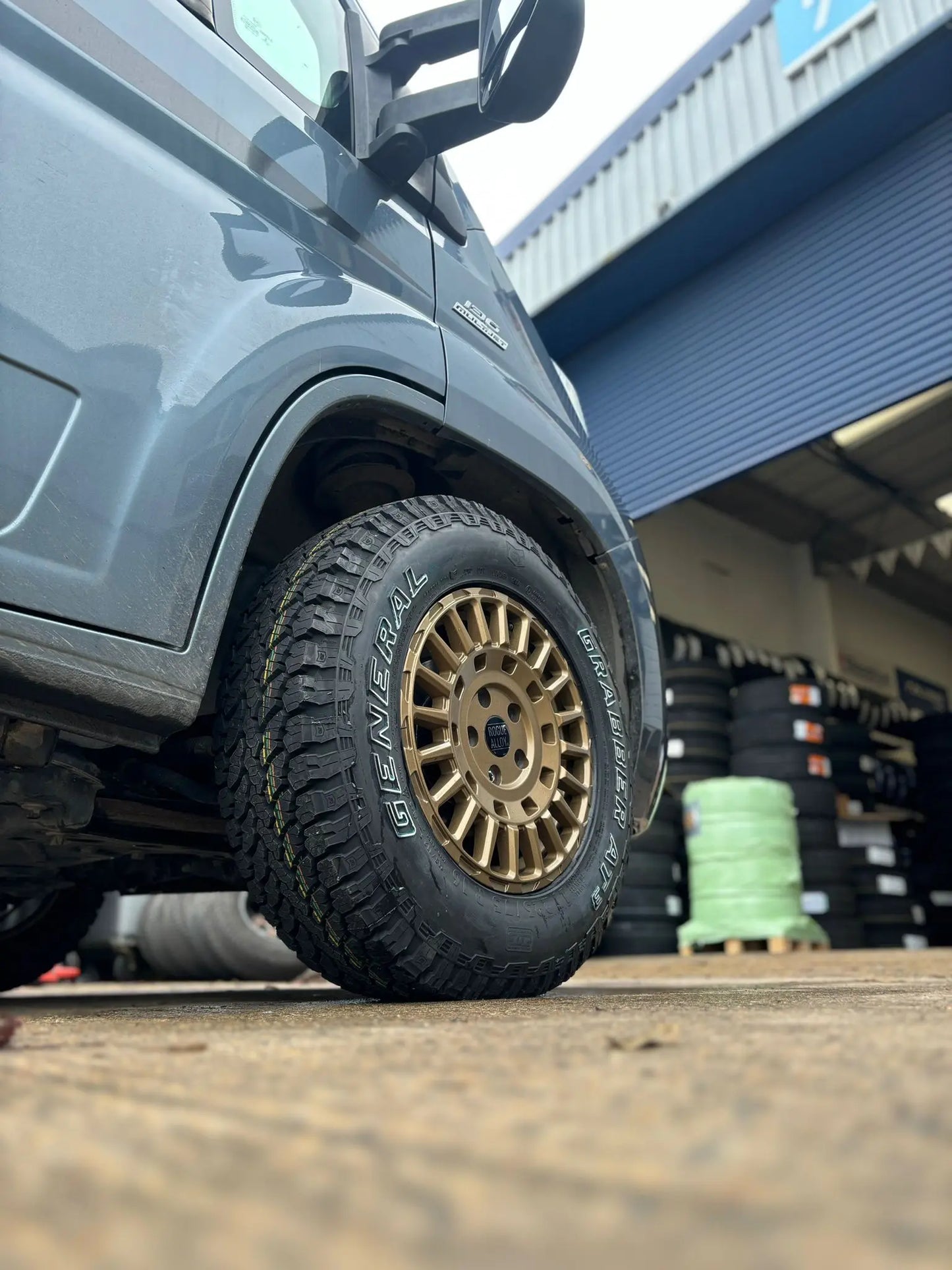 Complete Wheel Set — Rogue LCX 16 inch Satin Bronze 5x130 (Ducato Maxi / Boxer / Jumper Maxi)