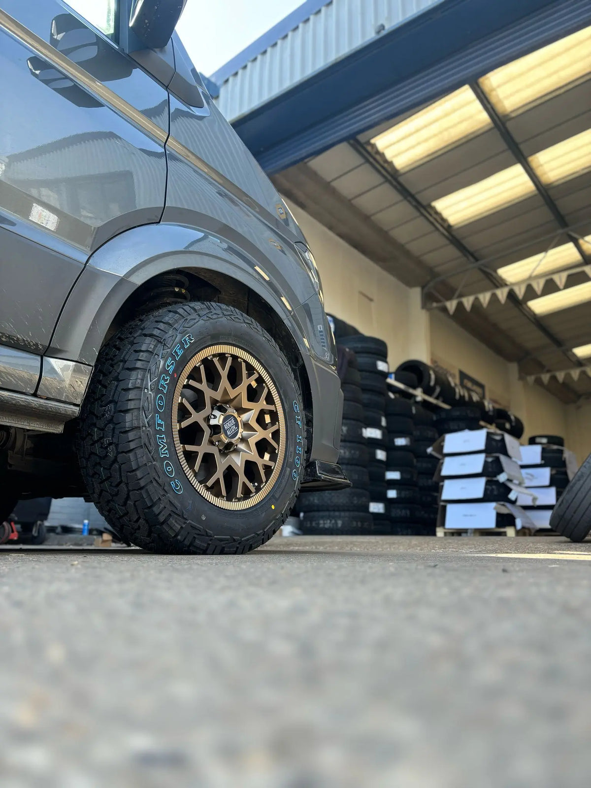Complete Wheel Set — Rogue Rollex 17 inch Satin Bronze 5x120 (Crafter II / MAN TGE)