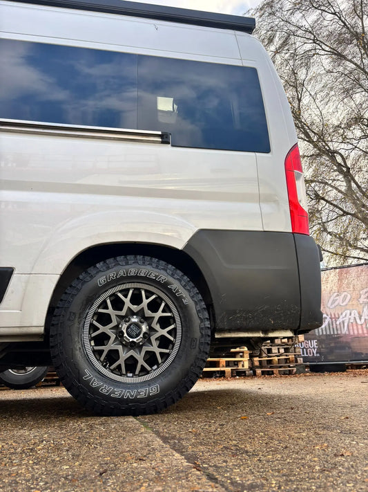 Complete Wheel Set — Rogue Rollex 16 inch Satin Grey 5x118 (Ducato / Boxer / Jumper)