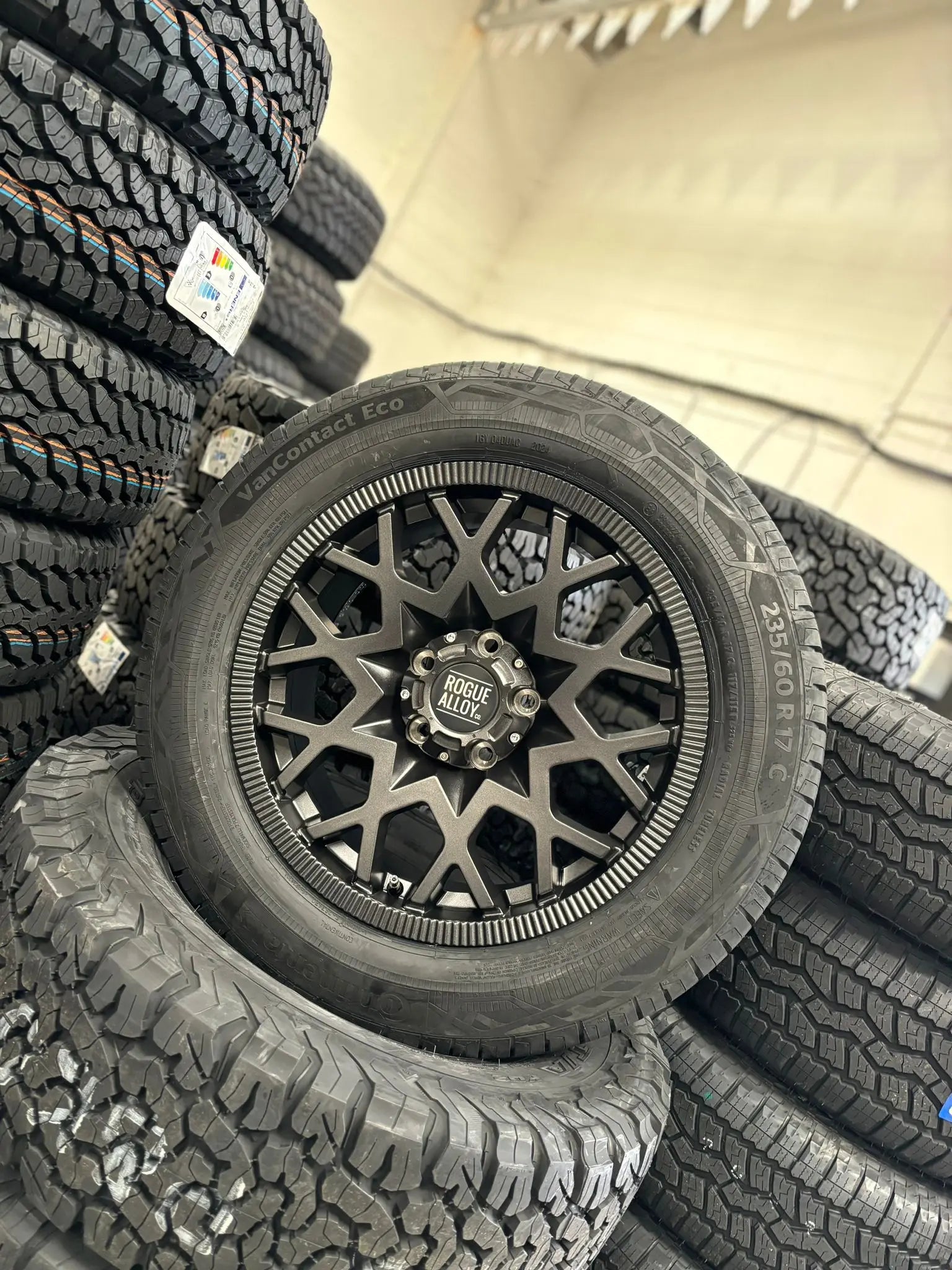 Complete Wheel Set — Rogue Rollex 17 inch Satin Grey 5x120 (Crafter II / MAN TGE)